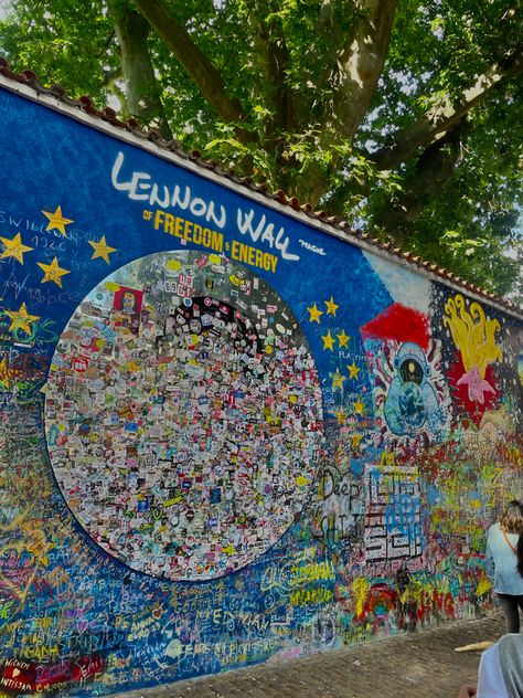 John Lennon Wall, Prague Lennon Wall Prague, Czechia Aesthetic, John Lennon Wall Prague, Prague Aesthetic, Traveling Goals, Lennon Wall, Disneyland Parks, John Lennon Wall, Czech Republic Travel