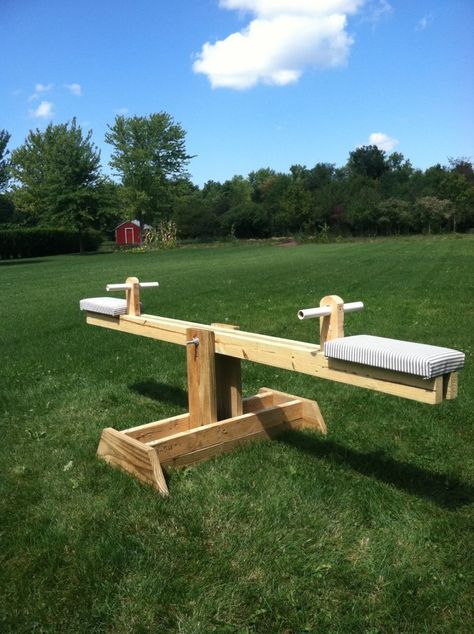 Kids Woodworking Projects, Teeter Totter, Wood Projects For Kids, Woodworking Projects For Kids, Woodworking For Kids, Backyard Playground, Backyard Play, Diy Holz, Backyard Games