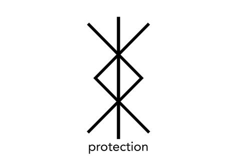 Protection Tattoos, Viking Protection Rune, Runes Symbols, Rune Symbols And Meanings, Symbol For Protection, Rune Magic, Viking Rune Tattoo, Protection Rune, Viking Signs