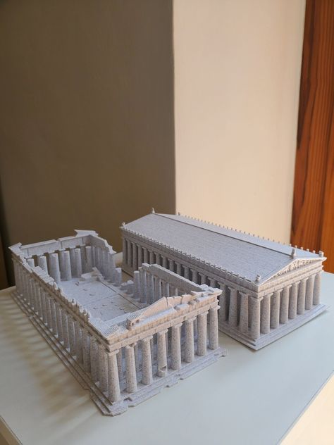 🏛️ Parthenon Model  Step back in time with our beautifully crafted 🌟 Greek Temple Replica. This detailed model lets you recreate the iconic Parthenon in Athens, offering both the classical beauty of its reconstructed state and the historical allure of its ruins.  Bring home a piece of ancient history today! Whether for educational purposes, as a hobby, or a decorative item, our 🌐 Detailed Historical Monument enriches any collection with a touch of classical elegance. Both items included! Greek Temple Architecture, Ancient Greece Architecture, Greek Parthenon, Ancient Civilisation, Architecture Journal, Greece Architecture, Architecture Design Presentation, Classical Beauty, Greek Temple