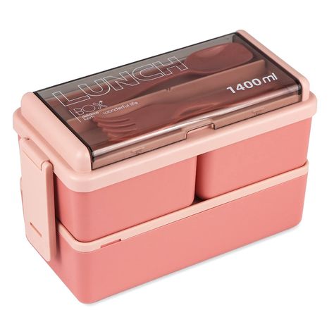 Kisstta Bento Box Adult Lunch Box Stackable, 49OZ Bento Boxes Lunch Containers, Leak Proof Adult Bento Box with Removable Compartments, Bento Box Lunch Box Microwave Safe : Amazon.co.uk: Home & Kitchen Cute Lunch Boxes For School, Bentgo Box, Lunch Box Design, Lunchbox Bag, Pink Lunch Box, Sealing Design, Bento Lunchbox, Lunch Box With Compartments, Adult Lunches