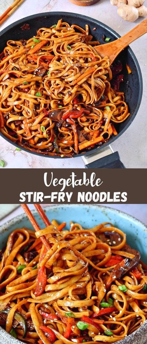 Vegetable Stir Fry Noodles, Noddle Recipes, Veggie Stir Fry Recipes, Fry Noodles, Easy Stir Fry Recipes, Asian Noodle Recipes, Asian Stir Fry, Noodle Recipes Easy, Asian Vegetables