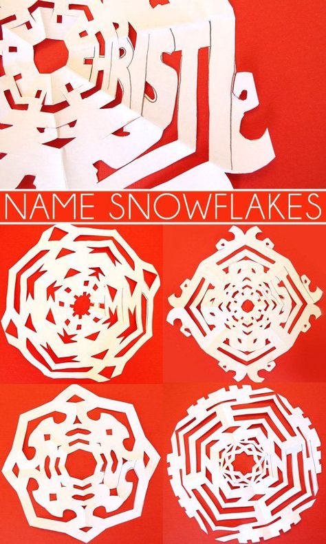 Cool Ideas for Kids: Name Snowflakes provide a fabulous integration of art and math, a great STEAM challenge. Name Art Ideas, Name Snowflakes, Kids Art Ideas, Kids Name Art, Ideas Name, Middle School Projects, Winter Art Lesson, Winter Art Projects, Winter Crafts For Kids