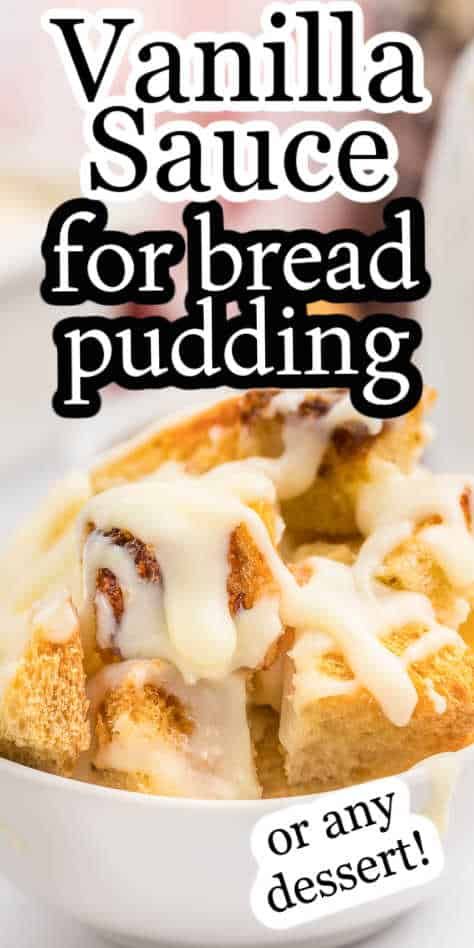 This creamy, and simple vanilla sauce recipe is delicious on bread pudding! So easy! Vanilla Sauce For Bread Pudding, Sauce For Bread Pudding, Bread Pudding Recipe With Vanilla Sauce, Vanilla Sauce Recipe, Bread Pudding Sauce, Best Bread Pudding Recipe, Delicious Banana Bread Recipe, Bread Pudding Easy, Old Fashioned Bread Pudding