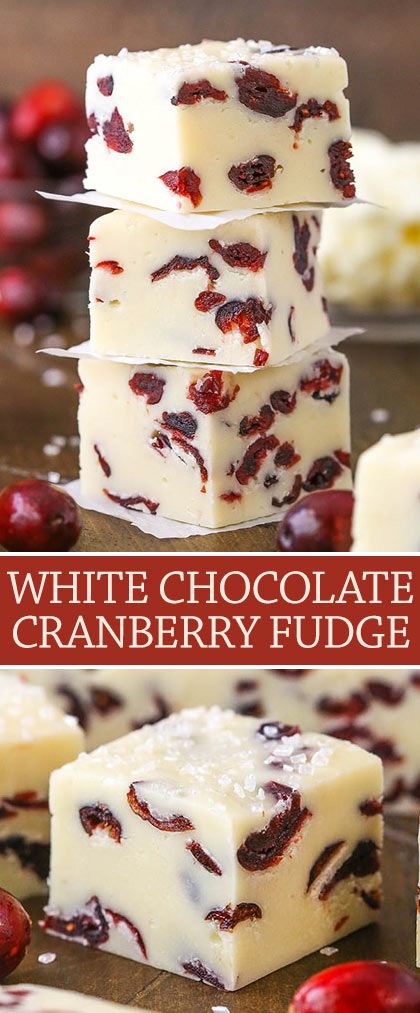 White Chocolate Cranberry Fudge, Cranberry Fudge, Christmas Fudge, Fudge Recipes Easy, Dessert Aux Fruits, White Chocolate Cranberry, Quick Easy Desserts, Christmas Candy Recipes, Oreo Dessert