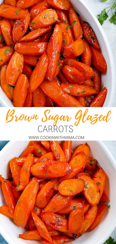 Brown Sugar Glazed Carrots, Steak Sides, Glazed Carrots Recipe, Steak Side Dishes, Side Dishes For Chicken, Dinner Side Dishes, Glazed Carrots, Carrot Recipes, Dinner Sides