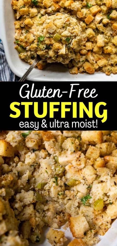 Stuffing Gravy, Gluten Free Stuffing Recipes, Gluten Free Dressing, Dairy Free Thanksgiving, Gluten Free Holiday Recipes, Gluten Free Thanksgiving Recipes, Gluten Free Turkey, Herb Dressing, Gluten Free Stuffing