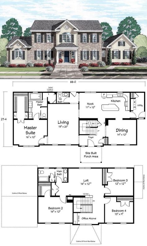 Sims 4 Houses Layout, Sims 4 House, House Plans Mansion, Two Story House Plans, Sims Builds, Two Story House, Sims 4 House Plans, Sims 4 House Building, Suburban House