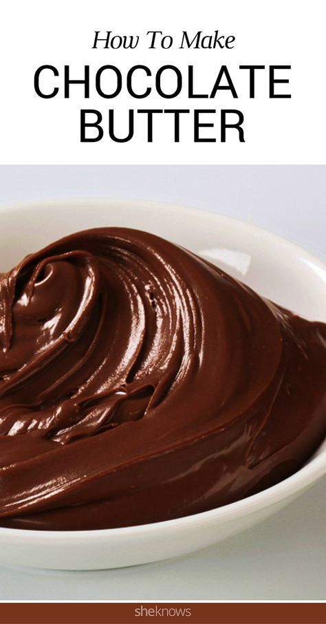 chocolate butter Flavored Butter Recipes, Butter Recipes Homemade, Bread Sauce, Flavored Butter, Chocolate Spread, Chocolate Butter, Homemade Butter, Dessert Sauces, Sweet Sauce