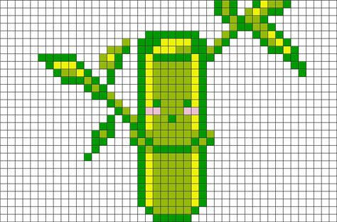 Plant Pixel Art, Bamboo Crochet, Perler Creations, Green Cute, Minecraft Stuff, Ideas Minecraft, Pixel Pattern, Simple Christmas Tree, Island Ideas