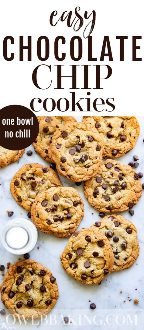 Simple Chocolate Chip Cookie Recipe, Quick Cookies, Homemade Chocolate Chip Cookies, Easy Chocolate Chip Cookies, Chocolate Cookie Recipes, Best Chocolate Chip Cookie, Chip Cookie Recipe, Lost 100 Pounds, Easy Cookie Recipes