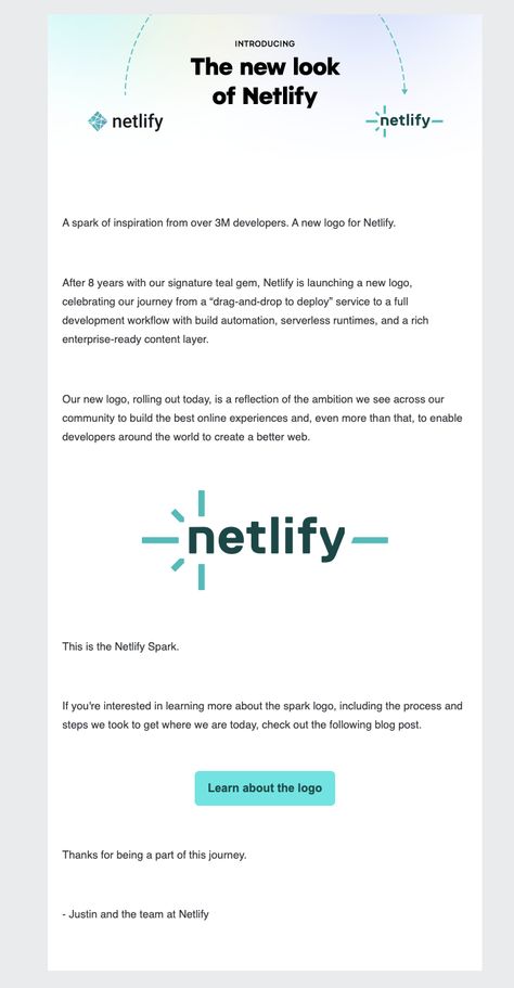 SaaS Rebranding and Redesign Announcement Email Examples