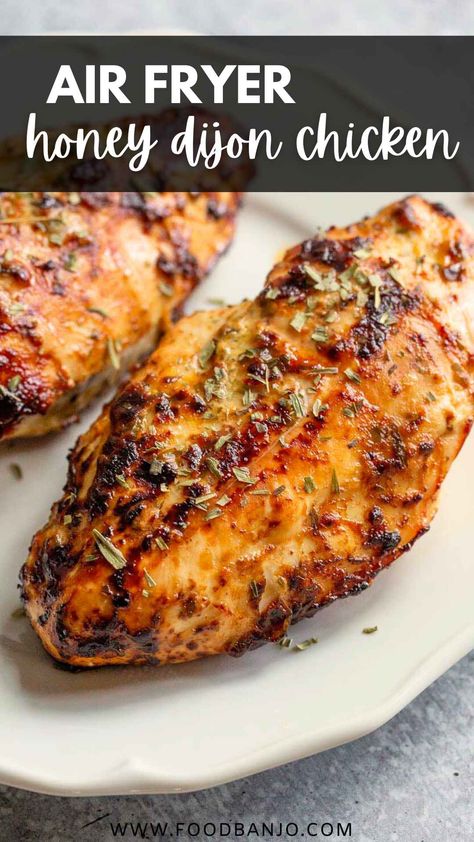 air fryer honey dijon chicken Air Fryer Recipes Chicken Breast, Honey Dijon Chicken, New Air Fryer Recipes, Dijon Chicken, Air Fried Food, Air Fryer Oven Recipes, Honey Dijon, Honey Mustard Chicken, Air Fryer Recipes Chicken