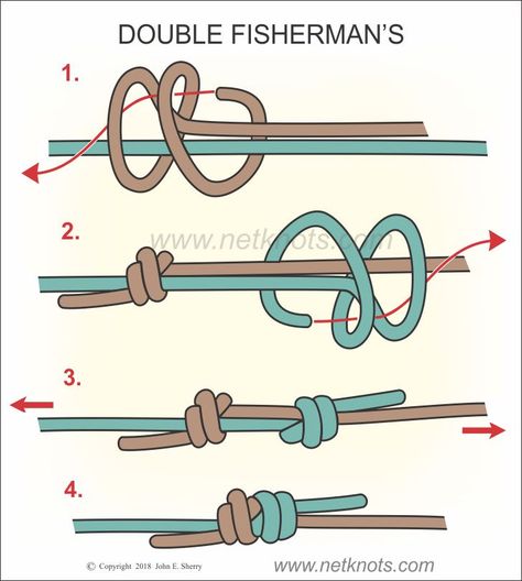 Fishermans Knot, Knots Guide, Knots Diy, Knots Tutorial, Bracelets Handmade Diy, Rope Knots, Bracelet Craft Diy, Jewelry Knots, Diy Bracelets Easy