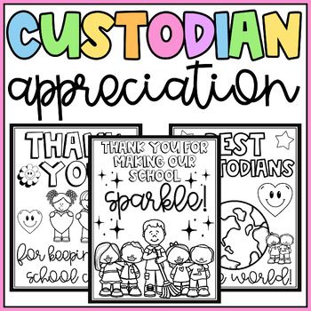 Custodian Appreciation Thank You Coloring Pages & Writing- School Janitors Gifts For Janitors, Janitor Thank You Cards, Appreciation Gifts For Janitors, Thank You Custodian, It Appreciation Day, Thank You Custodian Free Printable, Janitor Appreciation Poster, Happy Custodian Appreciation Day, Custodian Appreciation Ideas Posters