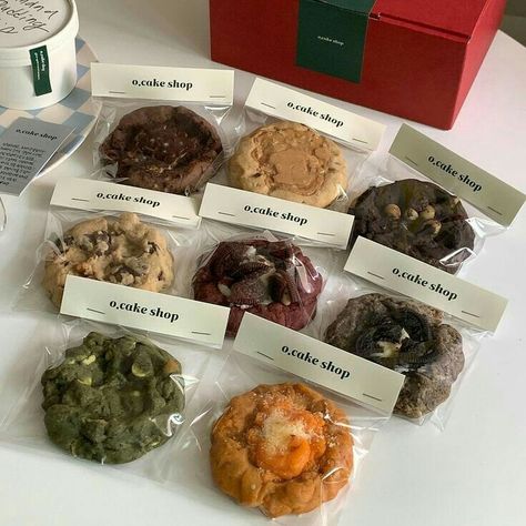 Food Ideas For Business, Cute Cookies Packaging, Ideas For Bake Sale, Packaging Cookies To Sell, Cookies Business Ideas, Baking Business Ideas, Cute Cookie Packaging, Cookies Packaging Ideas, Desserts Packaging