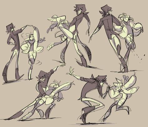 nargyle. Movement. Dynamic Dance Poses Reference, Dynamic Poses Dancing, Dancing Together Pose, Two Characters Dancing Reference, Characters Dancing Together, Partner Dance Poses Drawing, Partners Dancing Reference, Cartwheel Pose Reference, Dynamic Poses Cartoon