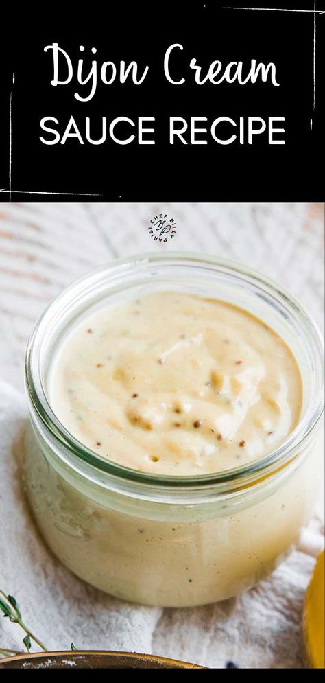 Dijon Sauce For Vegetables, Dijon Cream Sauce Recipe, Cream Sauce For Fish, Fish Dipping Sauce, Fish Sauce Recipe, Creme Fraiche Sauce, Bechamel Recipe, Bernaise Sauce, Dijon Cream Sauce