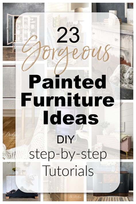 23 Gorgeous Painted Furniture Ideas (Before and After) Chalk Paint Ideas For Furniture, Painted Furniture Before And After, Painted Dressers Before And After, Painted Dresser Color Ideas, Dresser Paint Ideas, Unique Furniture Painting, Diy Painted Furniture, Diy Furniture Painting, Chippy Painted Furniture