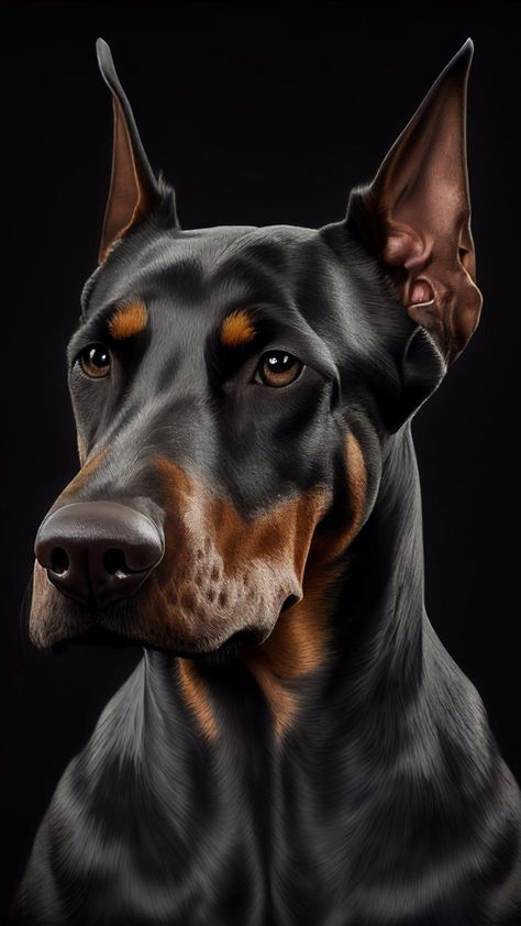 Doberman Portrait, Doberman Art, Doberman Breed, Sea Turtle Pictures, Beautiful Dogs Photos, Unique Dog Breeds, Cats Art Drawing, Beautiful Dog Breeds, Doberman Dog