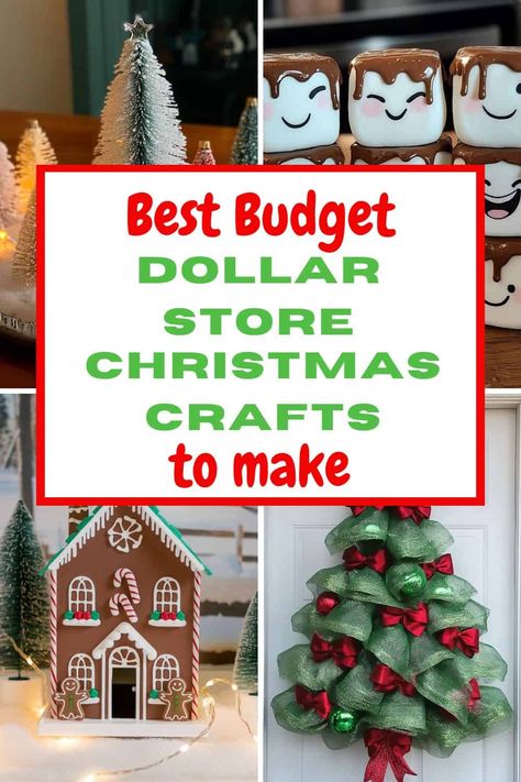 Best Budget Dollar Store Christmas Crafts to Make Christmas Crafts For Coworkers Easy Diy, Dollar Tree Crafts Christmas Gifts, Dollar Tree Kids Christmas Crafts, Easy Xmas Decorations Diy, Christmas Decor Hacks Easy Diy, Christmas Crafts Ideas Diy, Easy Fun Christmas Crafts, Easy Christmas Crafts For Adults Diy, Christmas Crafts For Adults Party