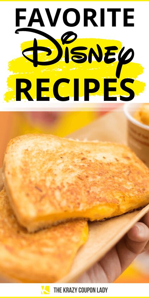 Wdw Copycat Recipes, Disney Pancakes Recipe, Disney Grilled Cheese Sandwich, Disney World Grilled Cheese Recipe, Disney Chicken Recipes, Toy Story Grilled Cheese Recipe, Toy Story Grilled Cheese, Food Recipes From Movies And Tv Shows, Disney Parks Food Recipes