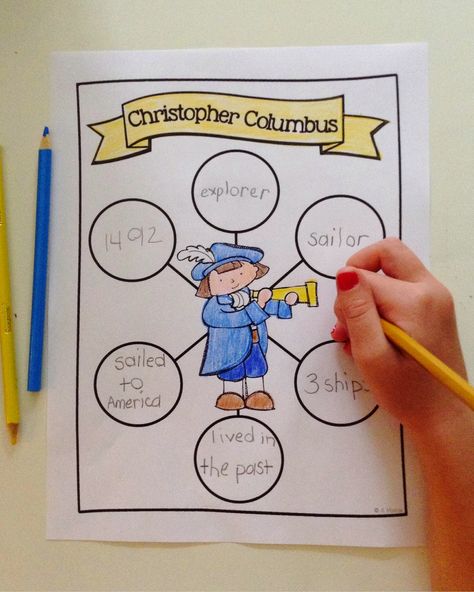 Christopher Columbus Craft, Christopher Columbus Worksheets, Christopher Columbus Activities, Bubble Map, Pre K Worksheets, Personal Social, Free Activities For Kids, English Exercises, First Grade Teacher