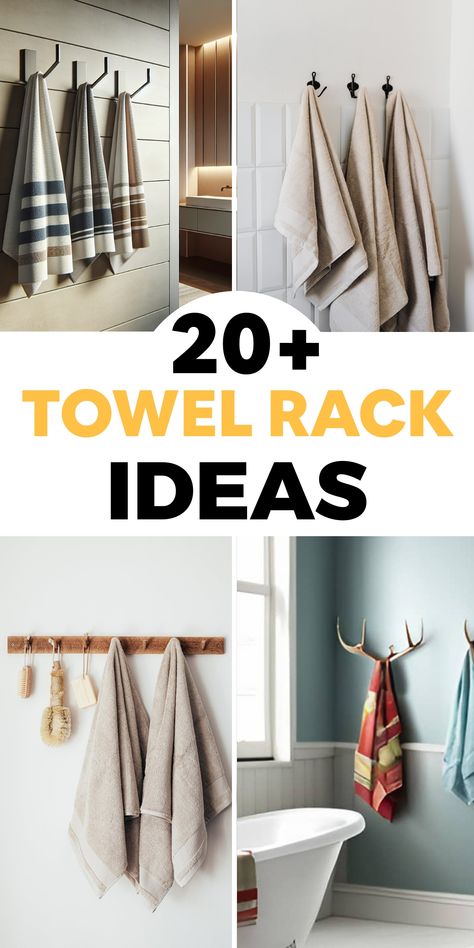 When I moved into my first home, I had to replace all the towel hooks. Why? Because they were old, tattered and just dingy looking. I wanted towel hook ideas that were modern, chic and fit my style. Do you feel the same? Maybe you’re upgrading your bathroom with some serious functionality and style or […] Towels On Hooks In Bathroom, Diy Bathroom Shelf With Hooks, Diy Farmhouse Bathroom Towel Holder, Hanging Towel Hooks In Bathroom, Multiple Towel Rack Bathroom, Master Bath Towel Hook Ideas, Bathroom Decor Ideas Towel Racks, Hanging Baskets From Towel Bar, Towels Hooks In Bathroom