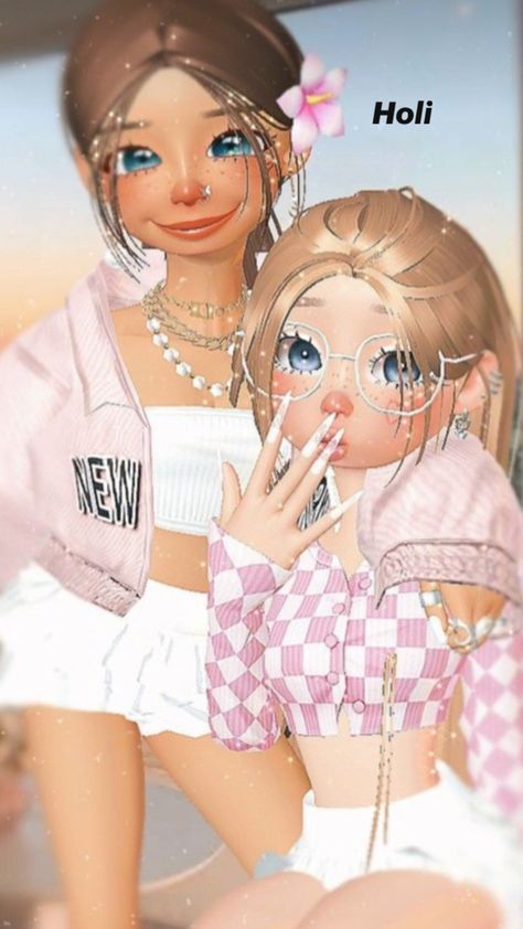 Cute Bff Pictures, Aesthetic Zepeto Character, Bitmoji Outfits Baddie, Blonde Hair Cartoon, Zepeto Avatar Ideas, African American Art Women, Zepeto Looks Ideas, Hello Kitty Videos, Cute Stationary School Supplies