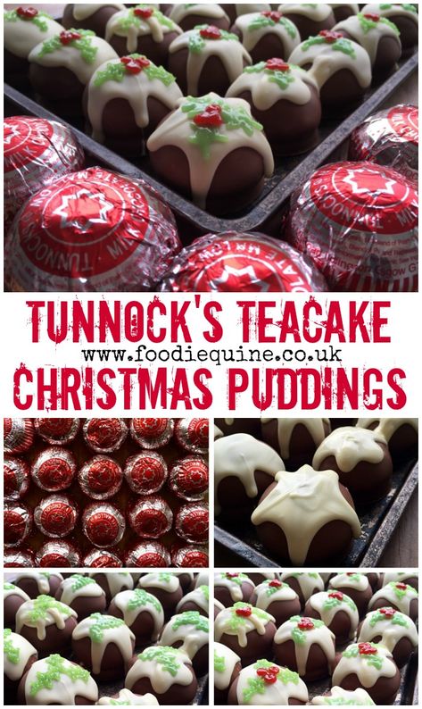 www.foodiequine.co.uk A fantastic festive food hack. Chocolate Tunnock's Teacake Christmas Pudding biscuits. No bake Christmas treat. Such a quick and easy yet super visually impressive no bake Christmas Treat. Perfect for kids to help make. The iconic Scottish Tunnock's Teacake topped with white chocolate and red and green icing becomes a Figgy Pudding! Christmas Pudding Biscuits, No Bake Christmas, Green Icing, Christmas Afternoon Tea, Christmas Puddings, Christmas Tea Party, Figgy Pudding, Christmas Buffet, Baking Christmas