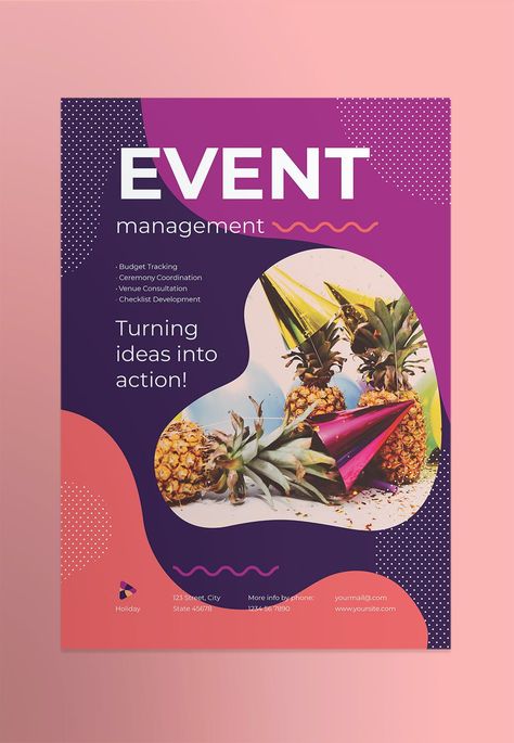 Event Management Poster Design AI, EPS, INDD, PSD Event Management Poster Design, Management Poster, Assignment Ideas, Poster Design Ideas, Poster Design Layout, Travel Poster Design, Backyard Bar, Flyer Design Inspiration, Event Management Company