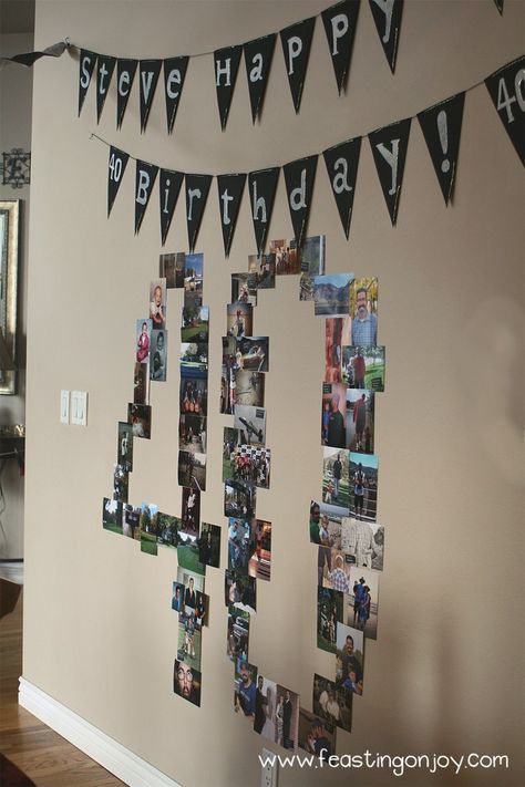 40th Birthday Party Men, 40th Party Ideas, 40th Birthday Themes, Husband 40th Birthday, 40th Birthday Men, Surprise 40th, 40th Bday Ideas, 40th Birthday Party Decorations, Birthday Decorations For Men