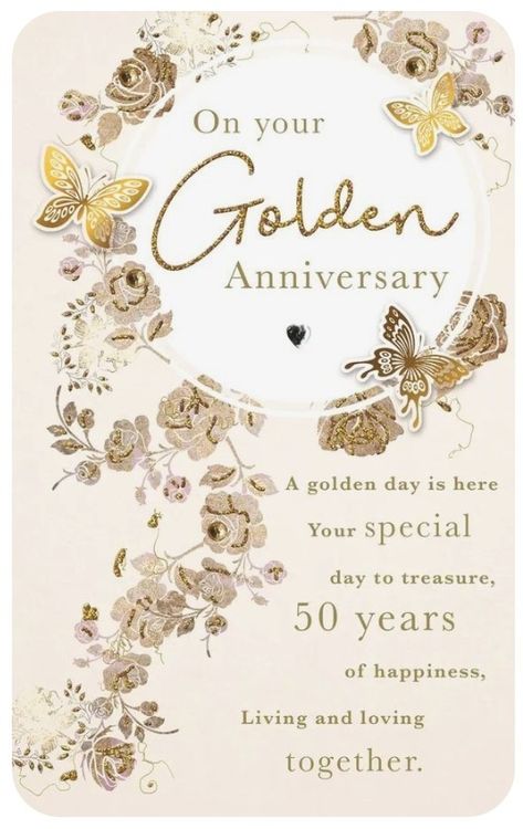 50th Anniversary Wishes, 50th Wedding Anniversary Wishes, Happy Wedding Anniversary Cards, Golden Anniversary Cards, Anniversary Wishes For Couple, Wedding Anniversary Greetings, Wedding Anniversary Message, Wedding Anniversary Greeting Cards, 50th Anniversary Decorations