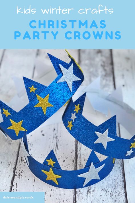 Christmas Crowns For Kids, Diy Christmas Hats For Kids, Crowns Craft, Christmas Crown, Hearts Paper Crafts, Kindergarten Activity, Kids Handicraft, Movie Crafts, Diy Christmas Party