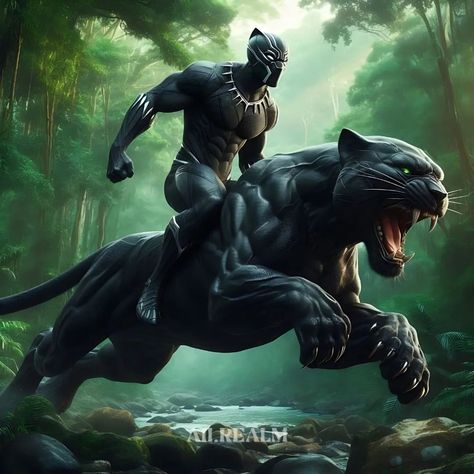 Ai Realm | 🐾 Unleashing the power of the animal kingdom! 🐾 From Spider-Man's thrilling ride on a massive tarantula to Black Panther's majestic… | Instagram Panther Halloween Costume, Panther Pictures, Big Cats Art, Avengers Wallpaper, Animation Art Character Design, Air Brush, Dark Wallpaper Iphone, Black Panther Marvel, Diy Art Painting