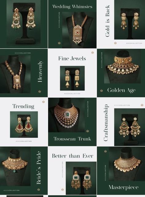 Jwellary Instagram Feed, Insta Grid Ideas Jewellery, Jwellary Post Design, Gold Jewellery Photography Ideas, Instagram Grid Jewelry, Jewellery Instagram Grid Layout, Jewellery Template Design, Jewellers Logo Design, Diamond Social Media Post