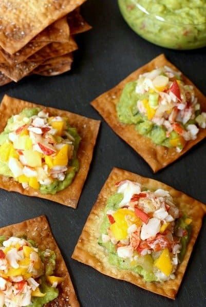 Lobster Wontons | Easy Appetizer Recipe + New Years Eve Food Idea Lobster Wontons, Lobster Appetizers, Lobster Tacos, Easy Delicious Appetizers, Salad With Mango, New Years Appetizers, Lobster Salad, Wonton Recipes, Appetizers For A Crowd