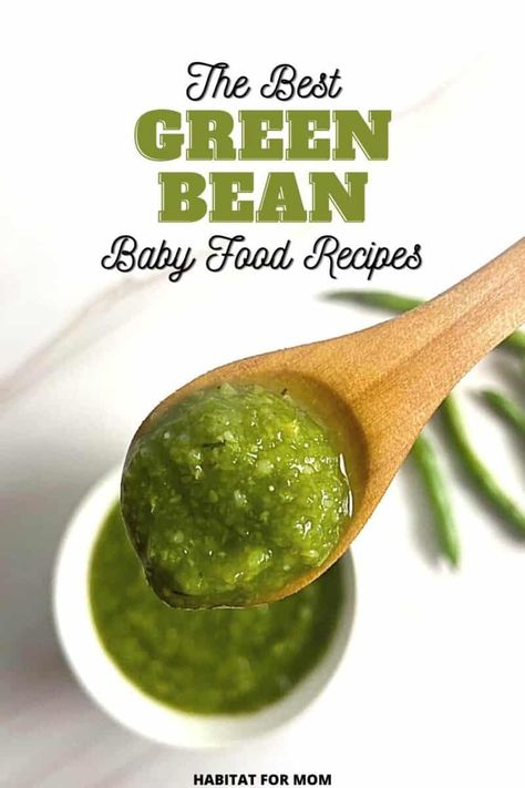 Simple Green Bean Baby Food Recipes Green Beans Baby Food, Green Bean Puree, Beans For Babies, Green Bean Baby Food, Green Beans Soup, Seasoned Green Beans, Baby Food Recipe, Baby Carrot Recipes, Baby Food Combinations