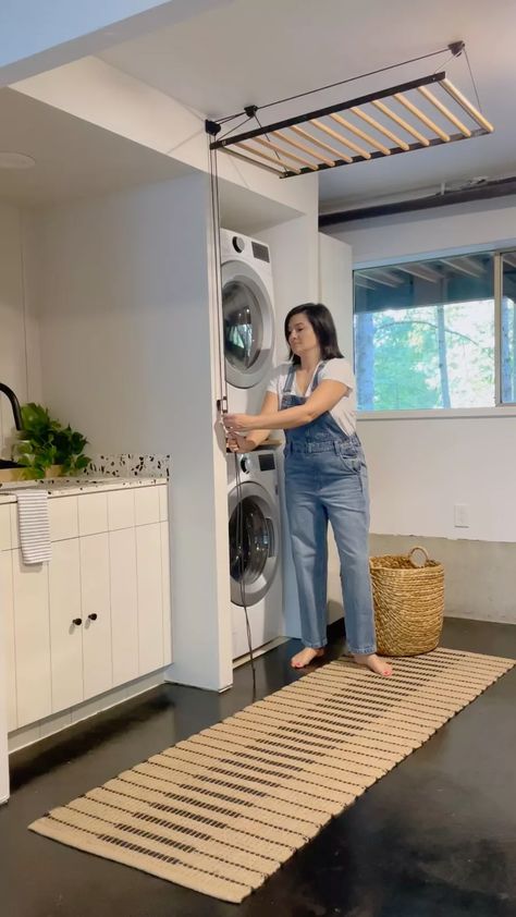 Laundry Drying Rack, Ceiling … curated on LTK Drying Rack Ceiling, Laundry Room Drying Rack, 1000 Lifehacks, Laundry Drying Rack, Drying Room, Laundry Rack, Laundry Room Renovation, Drying Rack Laundry, Laundry Drying