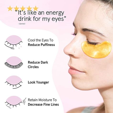 Amazon.com : Under Eye Mask - Reduce Dark Circles, Puffy Eyes, Undereye Bags, Wrinkles - Gel Under Eye Patches, Vegan Cruelty-Free Self Care by grace and stella (24 Pairs, Gold) : Beauty & Personal Care Undereye Bags, Microneedle Derma Roller, Under Eye Patches, Gold Eye Mask, Under Eye Mask, Lavender Spray, Reduce Dark Circles, Skin Redness, Foaming Face Wash