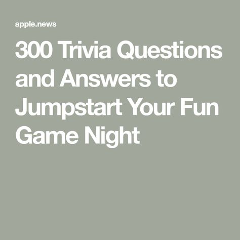 300 Trivia Questions and Answers to Jumpstart Your Fun Game Night Womens Trivia Questions, 2000 Trivia Questions And Answers, Funny Trivia Questions And Answers For Adults, Trivia Night Questions And Answers, Trivia Themes Ideas, Pyramid Game Show Questions, Trivial Pursuit Questions And Answers, Diy Trivia Night, Best Trivia Questions And Answers