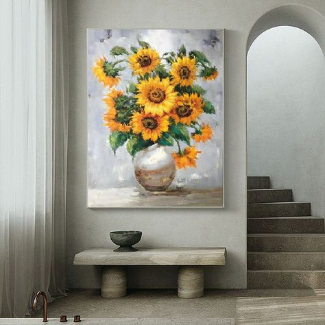 Shop my sale: 50% off. https://etsy.me/3htsr8U #etsy #ccartgallerystudio #etsyfinds #etsygifts #etsysale #etsycoupon #shopsmall 3d Sunflower Painting, Sunflower Wall Painting, Big Sunflower Painting, Sunflower Palette Knife Painting, Wall Painting Flowers, Sunflower Oil Painting, Oil Paint Sunflower, Sunflower Painting & Tools, Art Certificate