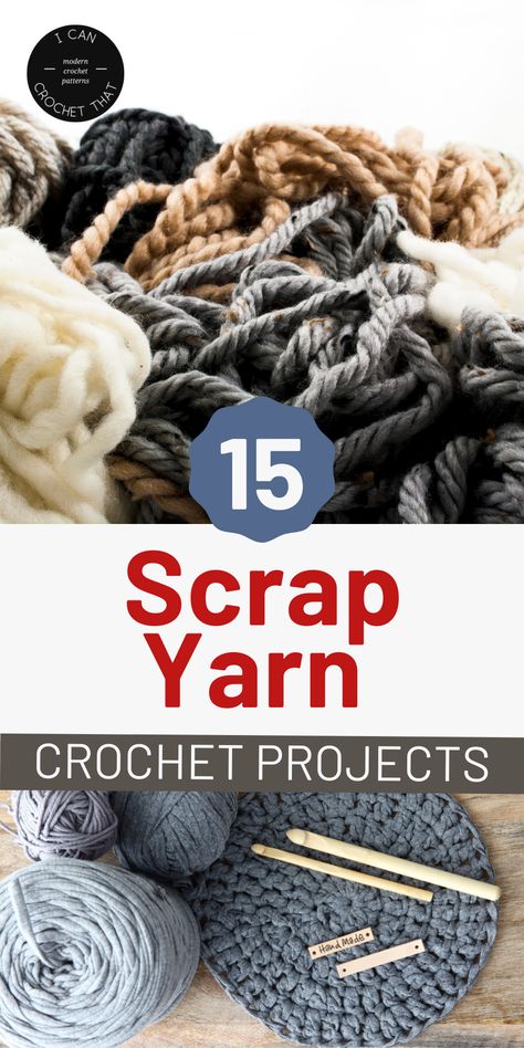 Scrap Yarn Crochet Projects, Yarn Crochet Projects, Leftover Yarn Project, Chunky Yarn Crochet Pattern, Yarn Projects Crochet, Bulky Yarn Crochet, Chunky Yarn Crochet, Cheap Yarn, Scrap Crochet