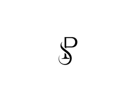 P And S Letter Together Tattoo, Sp Name Tattoo, Sp Tattoo Design, S And P Tattoo, Sp Initials Logo, P S Logo Design, S P Logo Design, Sp Tattoo Letter Design, Sp Name Logo