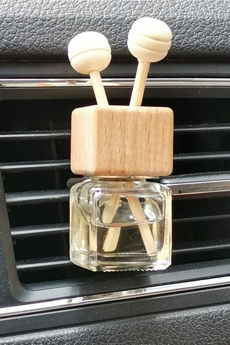 Keep your car smelling fresh long after the new car scent has vanished by unleashing the refreshing scent of your favorite essential oils instead. Reed Diffuser Sticks, Wood Car, Perfume Diffuser, Diffuser Sticks, Diffuser Bottle, Car Perfume, Car Diffuser, Essential Oil Bottles, Car Air Freshener