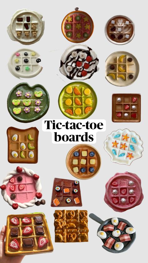 Clay Jar Ideas, Clay Tic Tac Toe, Clay Snakes, Cute Clay Things, Sleepover Crafts, Diy Frog, Clay For Kids, Tic Tac Toe Board, Diy Pottery Painting