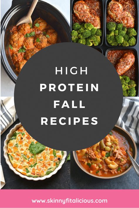 High Protein Fall Recipes Dinners, Healthy Gluten Free Fall Recipes, Clean Fall Meals, Healthy High Protein Fall Meals, High Protein Fall Salad, Healthy Fall Recipes High Protein, Clean Eating Fall Recipes Dinners, Fall Recipes High Protein, Healthy Autumn Meal Prep