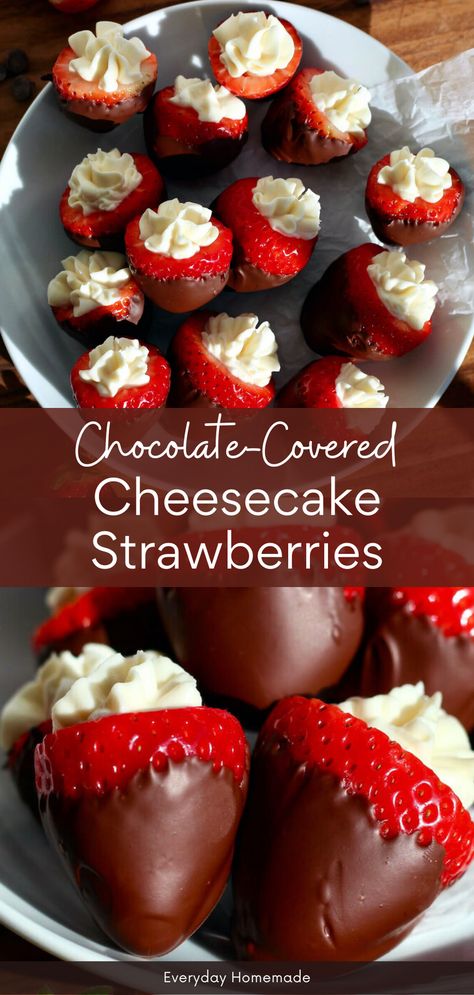 Cheesecake Strawberries, Chocolate Covered Cheesecake, Lava Cake, Easy Baking Recipes Desserts, Sweet Snacks Recipes, Baked Dessert Recipes, Delicious Snacks Recipes, Thanksgiving Desserts, Fun Baking Recipes