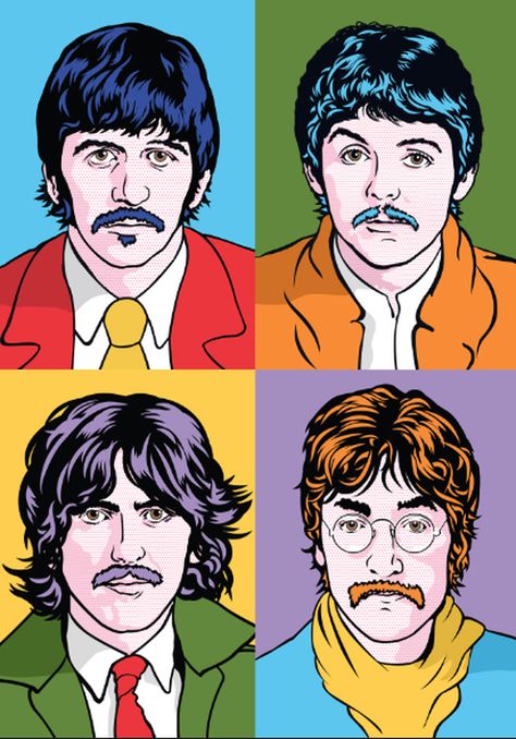 Maze Runner Maze, Beatles Pop Art, Beatles Artwork, Beatles Wallpaper, Portraits Pop Art, Beatles Cartoon, Beatles Poster, Music Cartoon, Beatles Photos