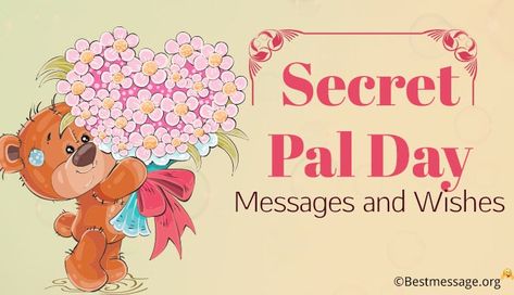 Secret Pal Day Secret Pal Notes For Coworkers, Secret Pal Gift Tags, Secret Pal Sayings Quotes, Candle With Secret Message, Secret Pal, Messages For Friends, Wishes Messages, Quote Of The Day, Funny Quotes